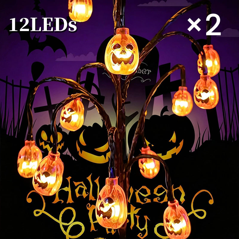 Waterproof Halloween Pumpkin Solar Branch Lights
