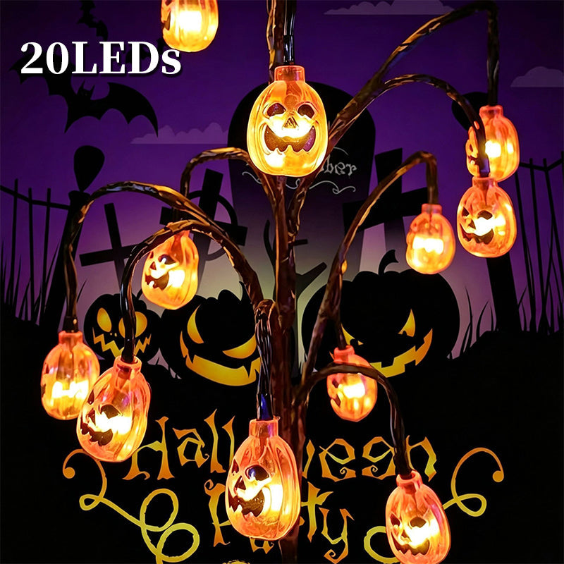 Waterproof Halloween Pumpkin Solar Branch Lights