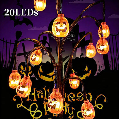 Waterproof Halloween Pumpkin Solar Branch Lights