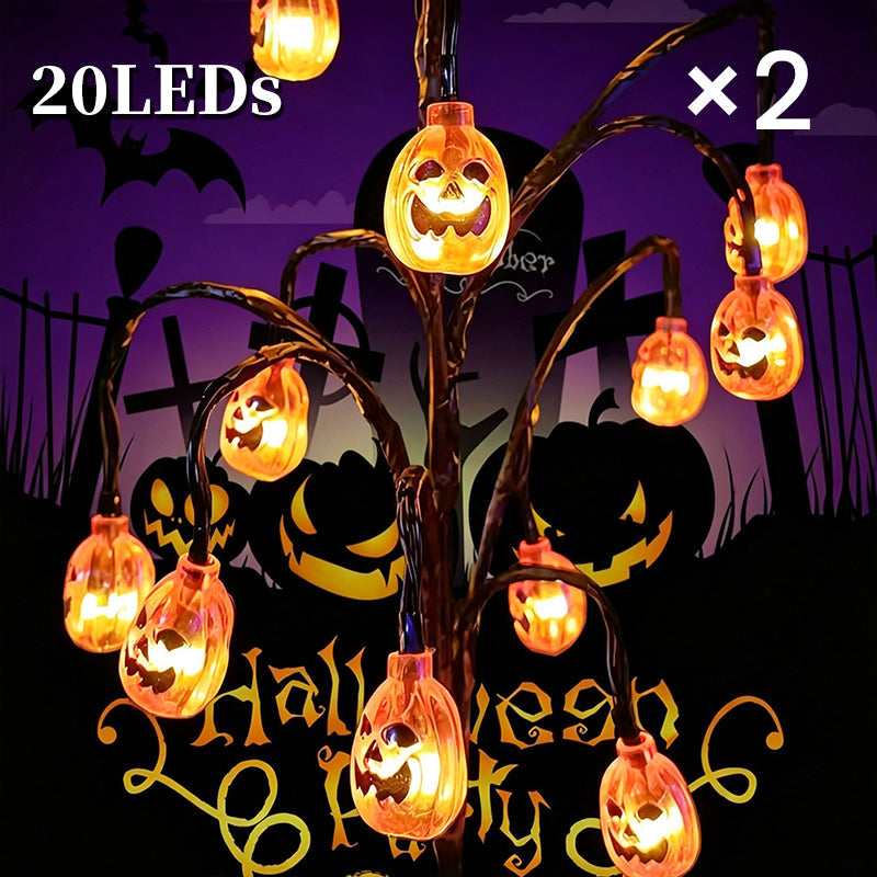 Waterproof Halloween Pumpkin Solar Branch Lights