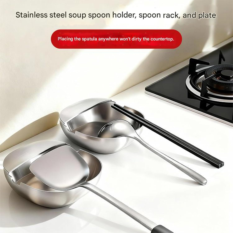 Stainless Steel Spoon Rest for Kitchen Counter