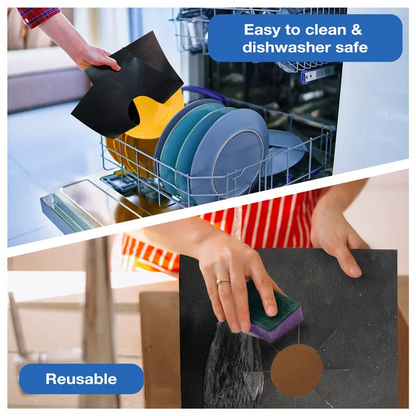 🏆 Last Day Special Price £9.78 ! 🔥Reusable Gas Stove Burner Protectors – Heat-Resistant to 260°C, Non-Stick, Easy Clean! ✨