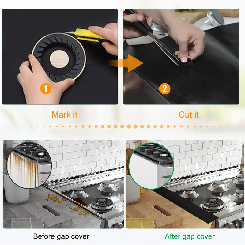 🏆 Last Day Special Price £9.78 ! 🔥Reusable Gas Stove Burner Protectors – Heat-Resistant to 260°C, Non-Stick, Easy Clean! ✨
