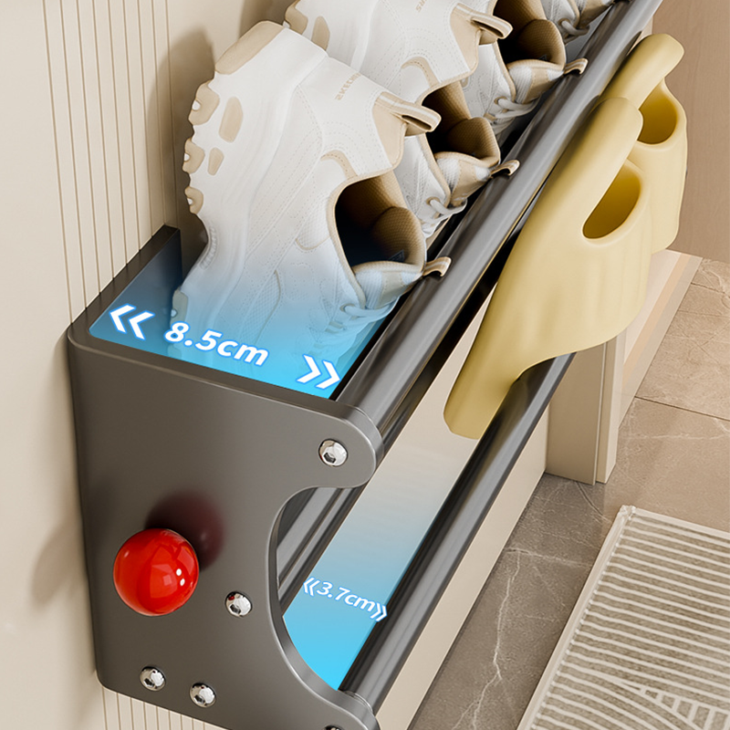 Wall Mounted Shoe Rack No-Drill