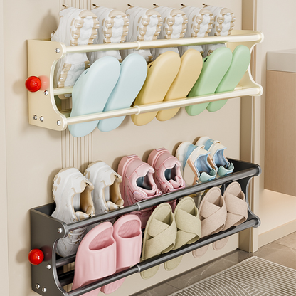 Wall Mounted Shoe Rack No-Drill