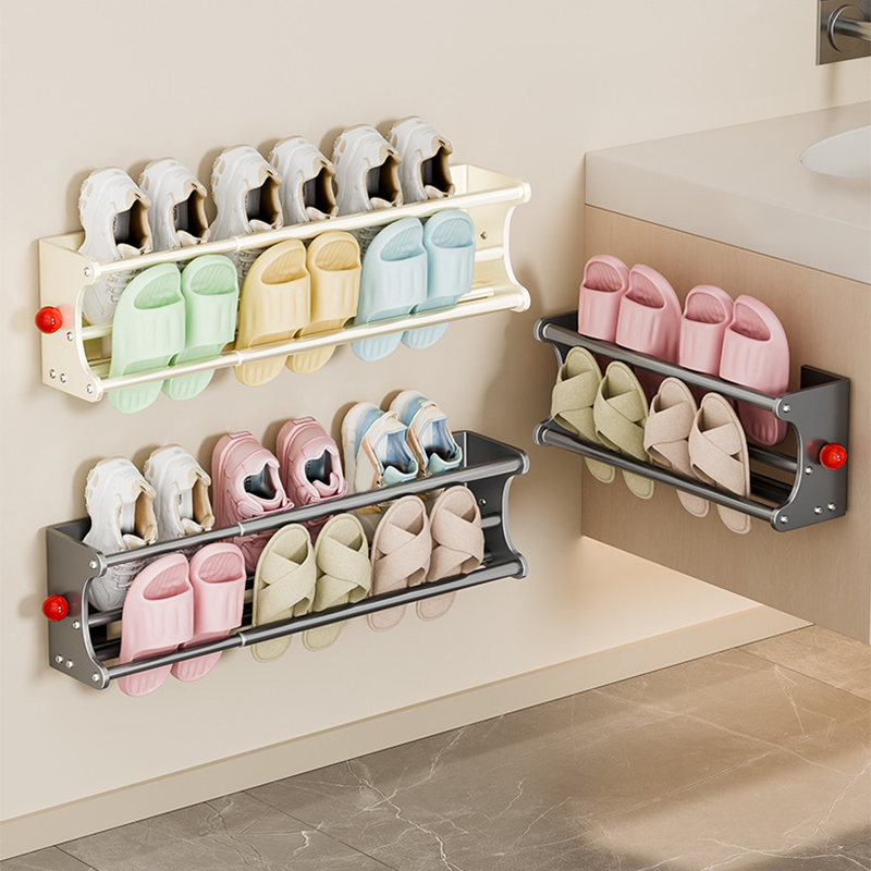 Wall Mounted Shoe Rack No-Drill