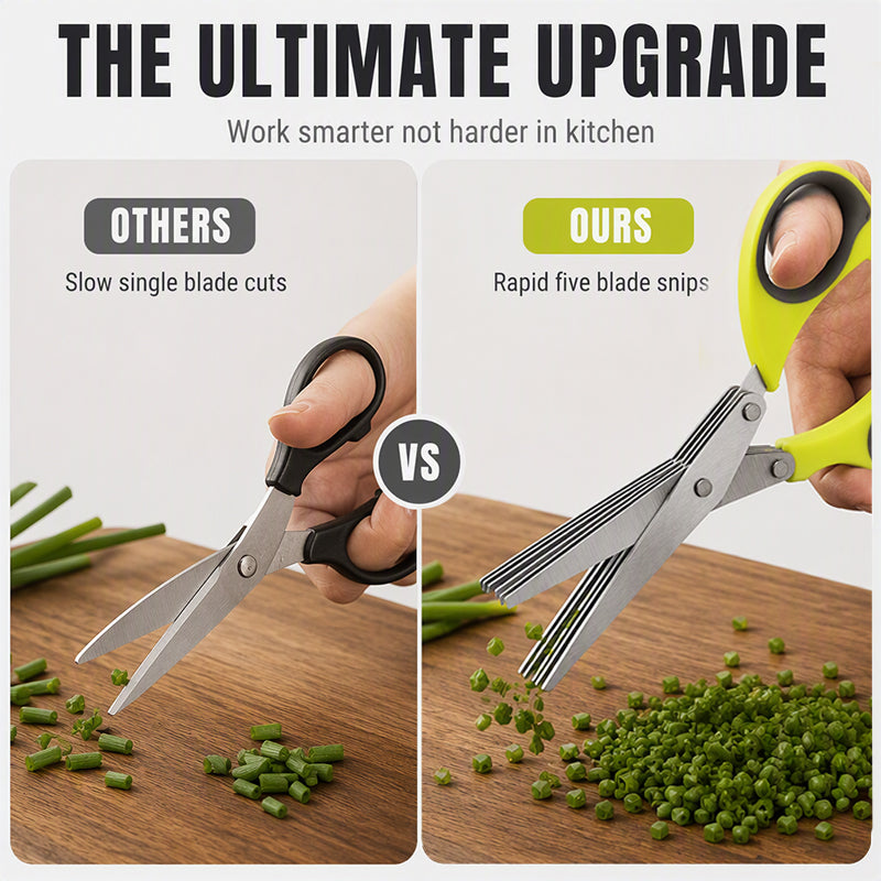 Multi-Layer Stainless Steel Kitchen Scissors