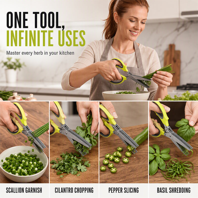 Multi-Layer Stainless Steel Kitchen Scissors