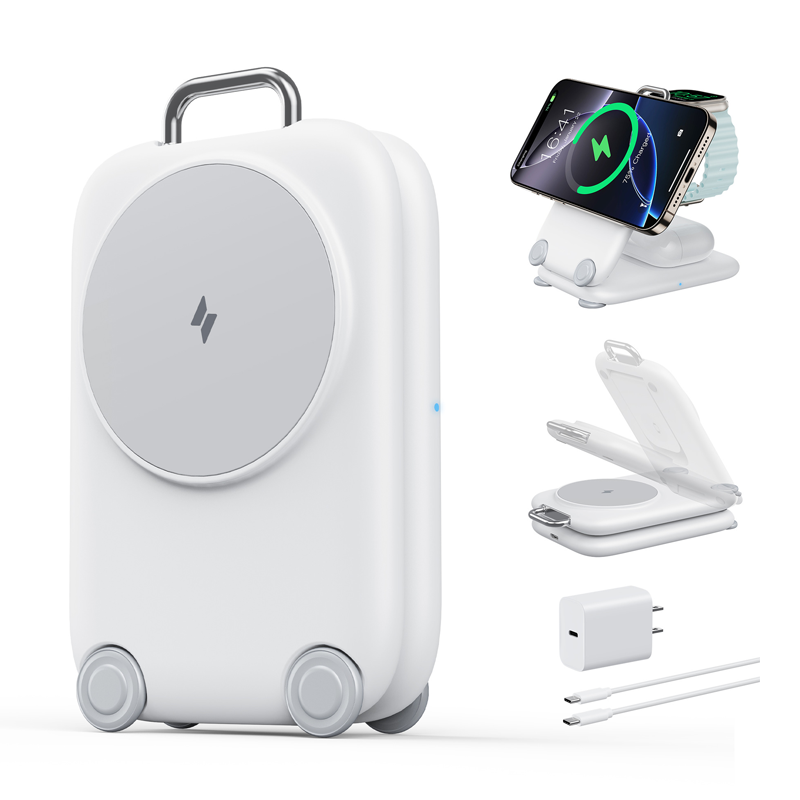 3-in-1 Foldable Magnetic Wireless Charger Stand
