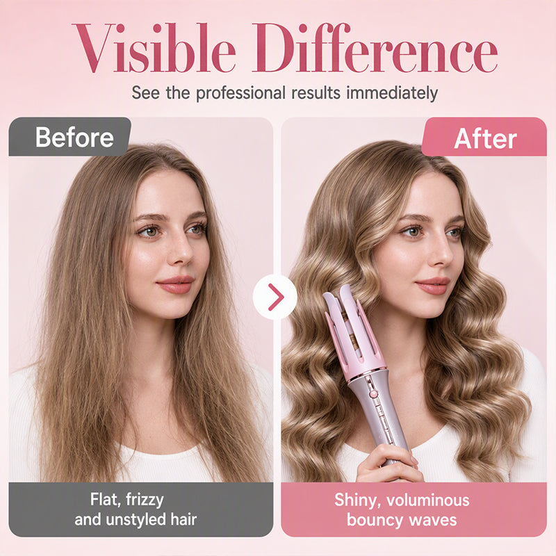 otating Auto Hair Curling Wand