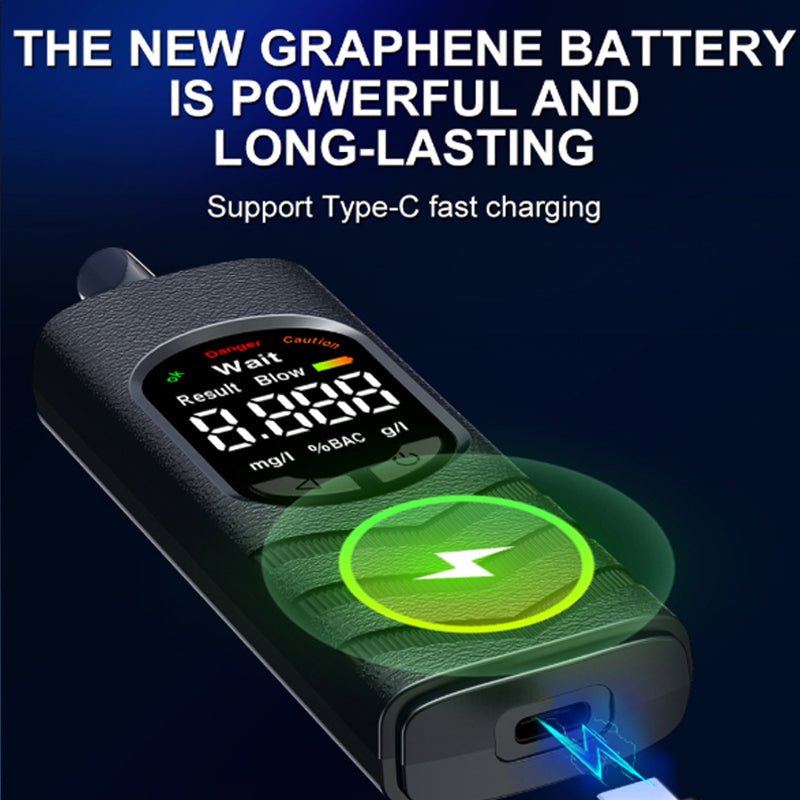 📢📢50% OFF !! ⏰🚔Rechargeable Alcohol Tester with LCD Screen and Voice Broadcast