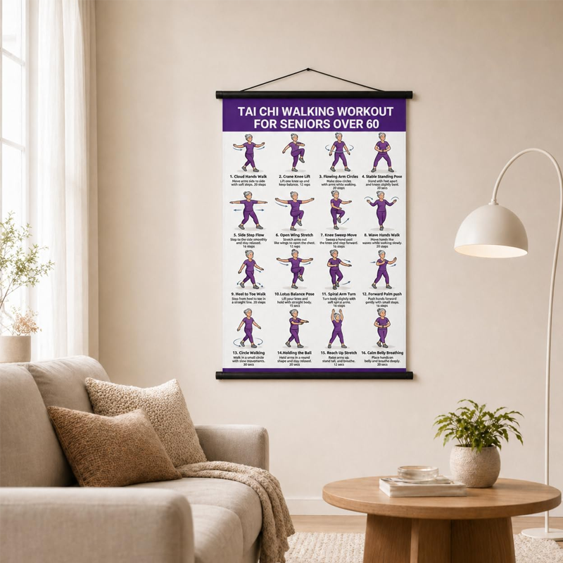 📢📢40% OFF !! ⏰Tai Chi Workout Poster for Seniors