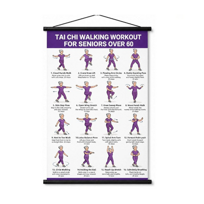 📢📢40% OFF !! ⏰Tai Chi Workout Poster for Seniors