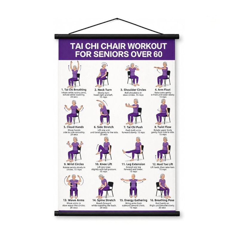 📢📢40% OFF !! ⏰Tai Chi Workout Poster for Seniors