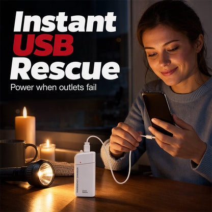 Portable Emergency Phone Charger AA Battery Powered Power Bank with LED Flashlight