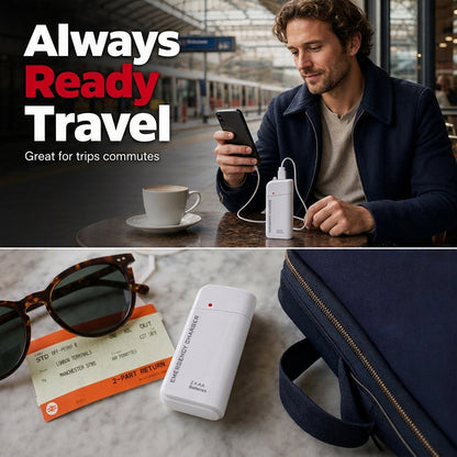 Portable Emergency Phone Charger AA Battery Powered Power Bank with LED Flashlight