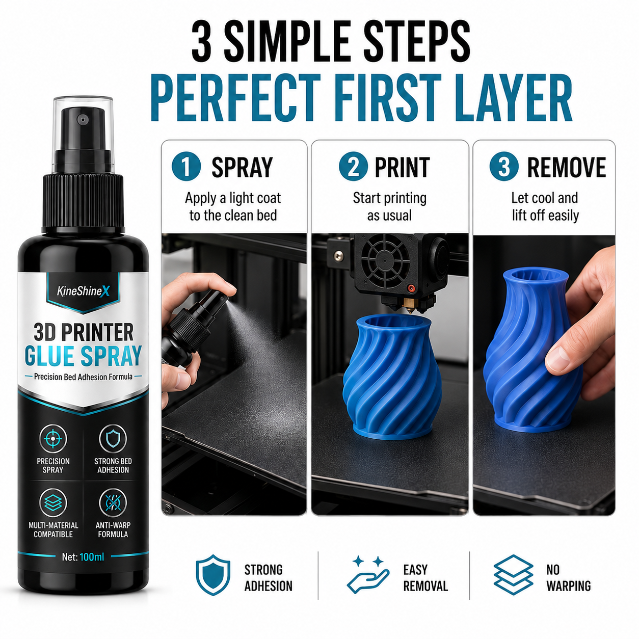 Anti-Warping 3D Printer Glue Spray