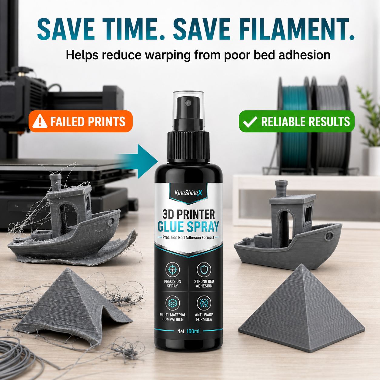 Anti-Warping 3D Printer Glue Spray