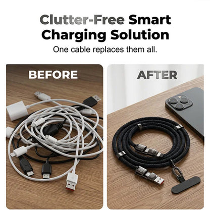 4-in-1 Crossbody Charging Cable Lanyard