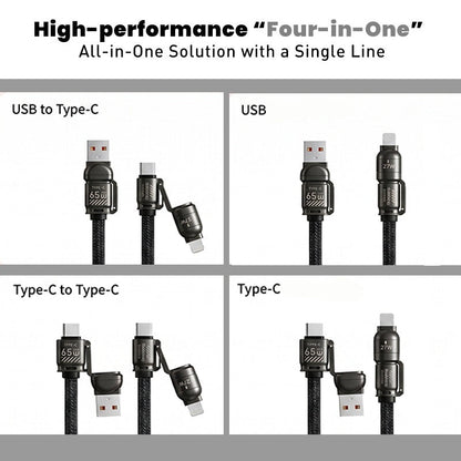 4-in-1 Crossbody Charging Cable Lanyard