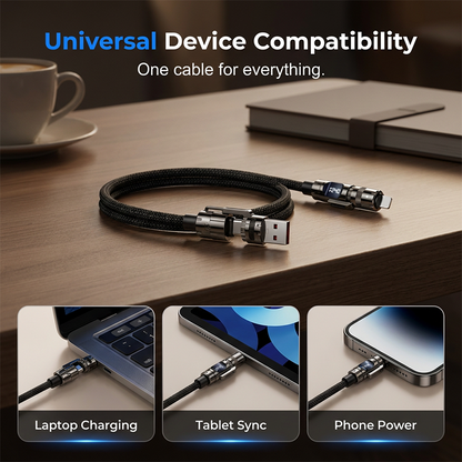 Smart Digital Display 4-in-1 Charging Cable