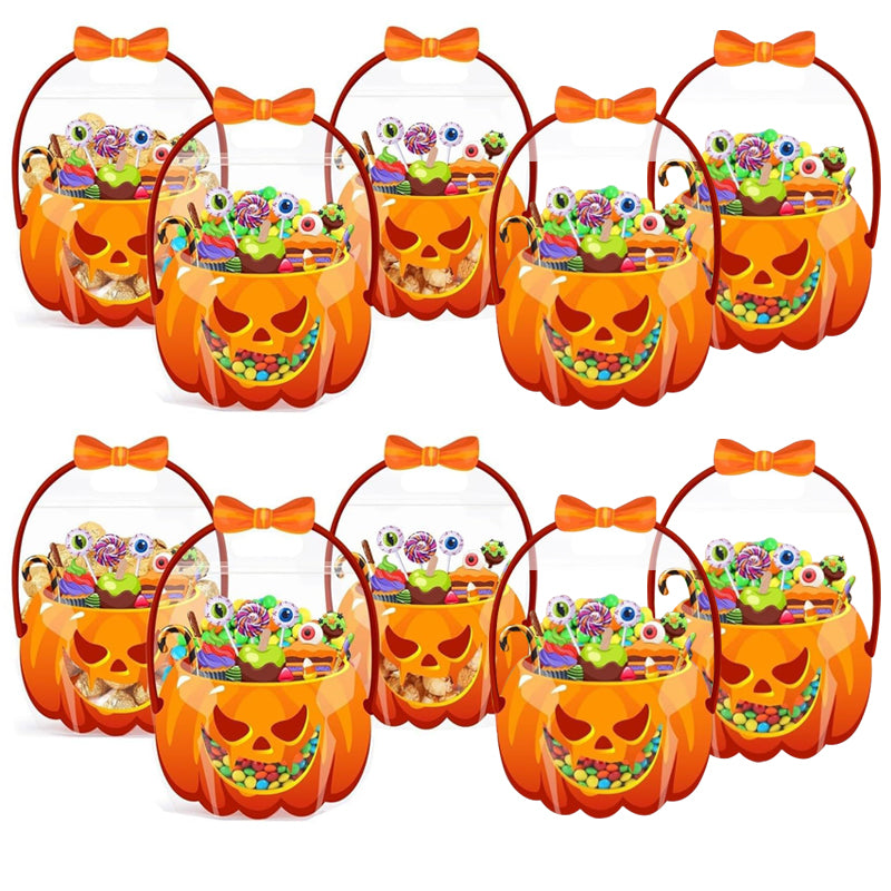 Halloween Transparent Pumpkin Favor Bags（10 tablets per package）