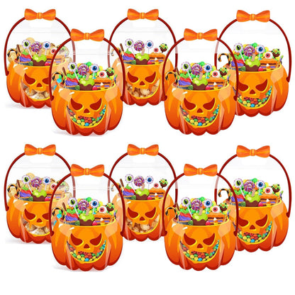 Halloween Transparent Pumpkin Favor Bags（10 tablets per package）