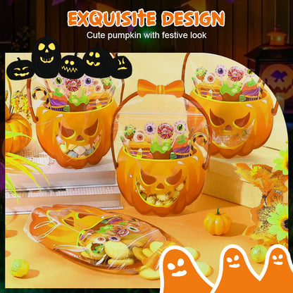 Halloween Transparent Pumpkin Favor Bags（10 tablets per package）