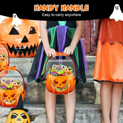 Halloween Transparent Pumpkin Favor Bags（10 tablets per package）