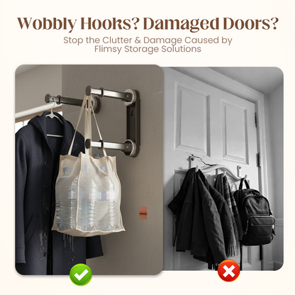 Foldable Telescopic Suction-Cup Hanger Rack