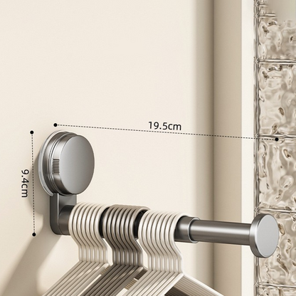 Foldable Telescopic Suction-Cup Hanger Rack