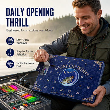 Christmas Fishing Lure Advent Calendar Blind Box Set with Minnow Popper Spoons