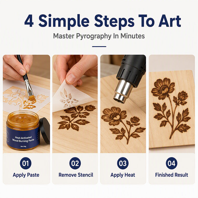 Heat-Activated Wood Burning Paste