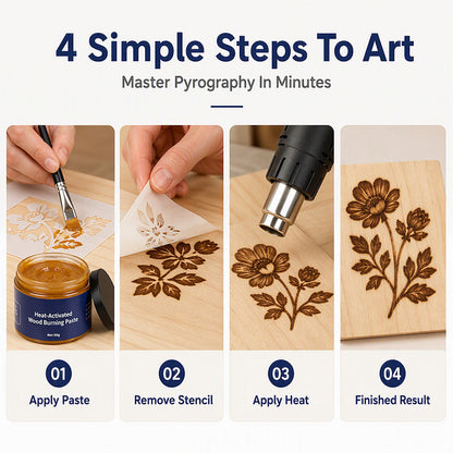 Heat-Activated Wood Burning Paste