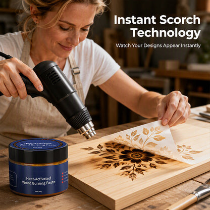 Heat-Activated Wood Burning Paste