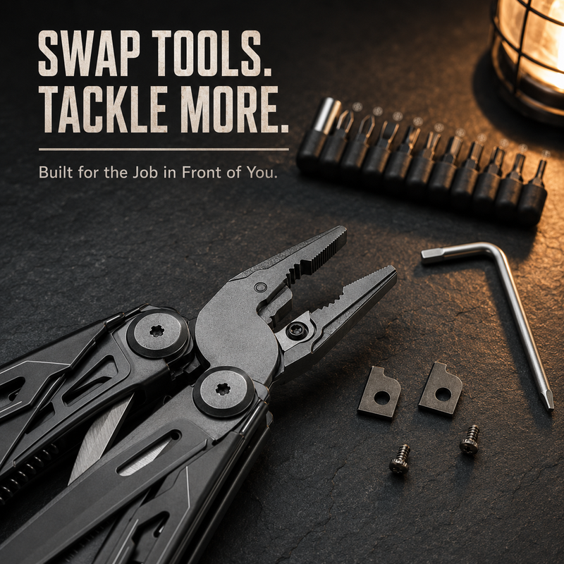 ⏳🔥LIMITED-TIME 50% OFF! ⏰🔧 Heavy‑Duty Folding Multi‑Tool Pliers, Portable Multi‑Function Survival Tool with Knife, Screwdriver, with Carry Pouch for Camping, Outdoor, Home Emergency Repair