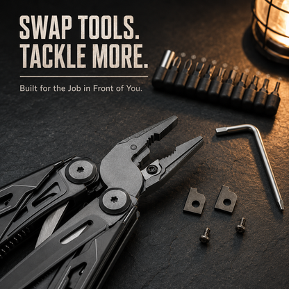 ⏳🔥LIMITED-TIME 50% OFF! ⏰🔧 Heavy‑Duty Folding Multi‑Tool Pliers, Portable Multi‑Function Survival Tool with Knife, Screwdriver, with Carry Pouch for Camping, Outdoor, Home Emergency Repair