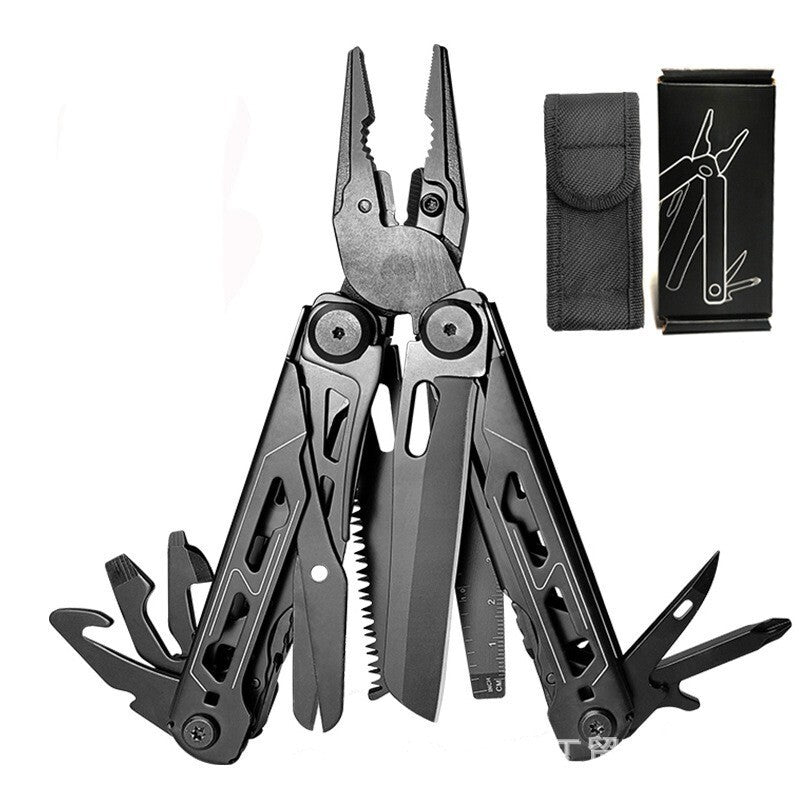⏳🔥LIMITED-TIME 50% OFF! ⏰🔧 Heavy‑Duty Folding Multi‑Tool Pliers, Portable Multi‑Function Survival Tool with Knife, Screwdriver, with Carry Pouch for Camping, Outdoor, Home Emergency Repair