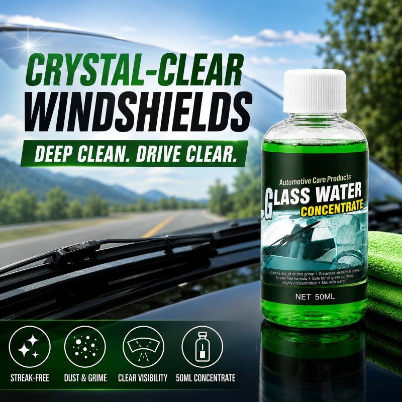 🔥50% OFF! Automotive Glass Water Concentrate – Just Dilute & Pour! Streak-Free Visibility, Fights Bugs & Road Grime! 🚗✨