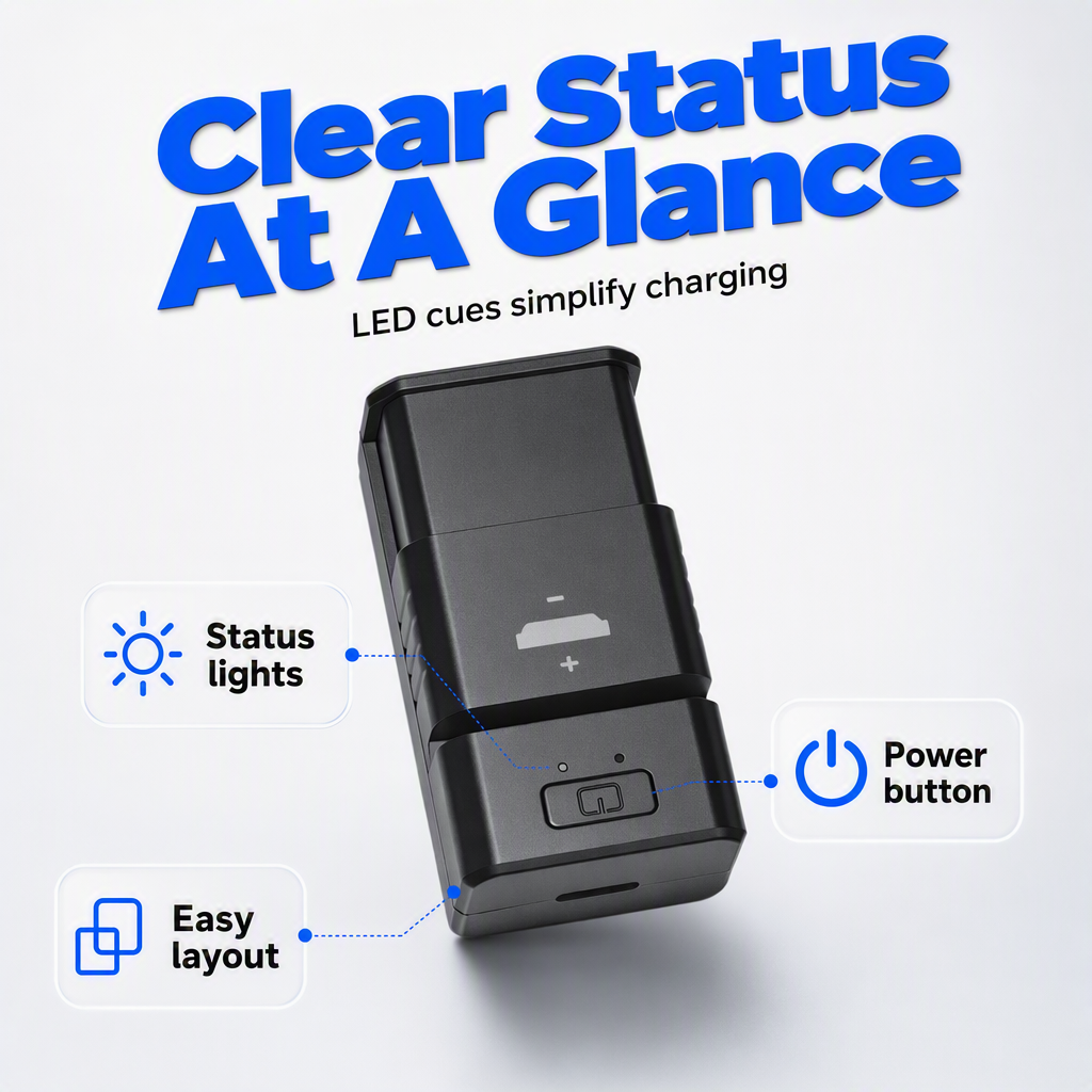 Recharge Coin Batteries Anywhere! Pocket USB-C One-Button Charger