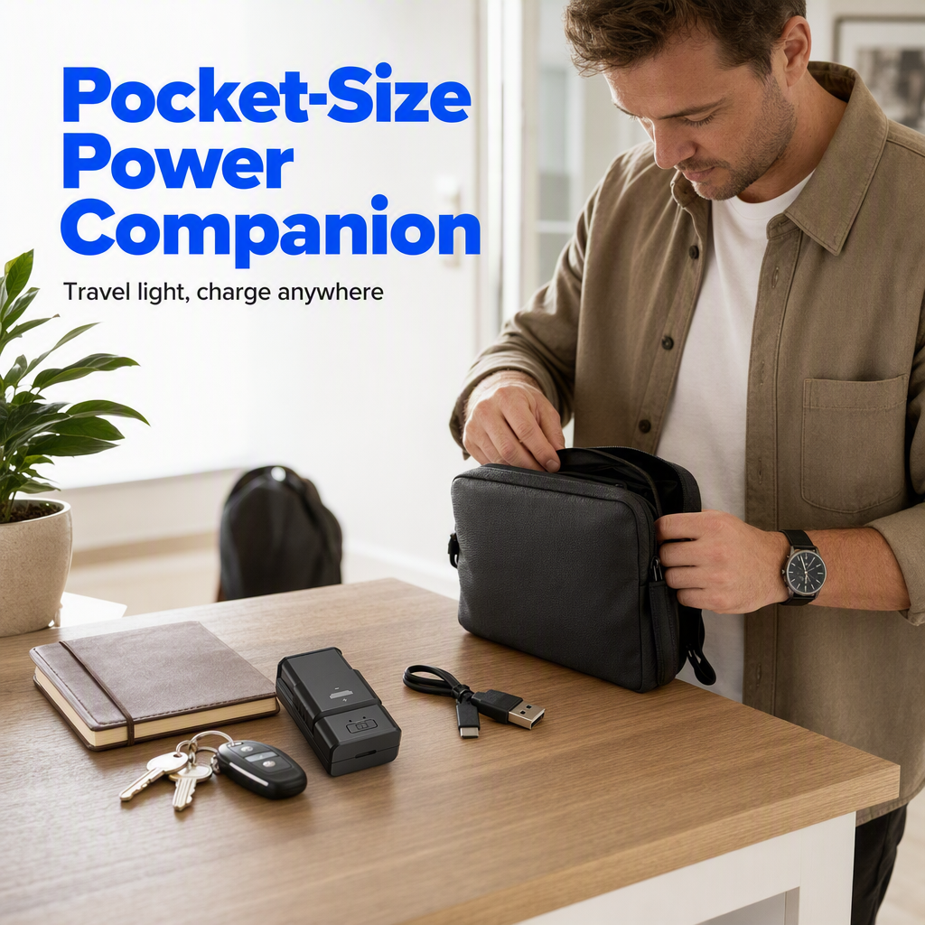 Recharge Coin Batteries Anywhere! Pocket USB-C One-Button Charger