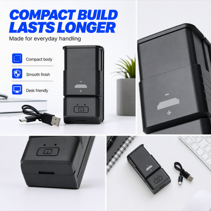 Recharge Coin Batteries Anywhere! Pocket USB-C One-Button Charger
