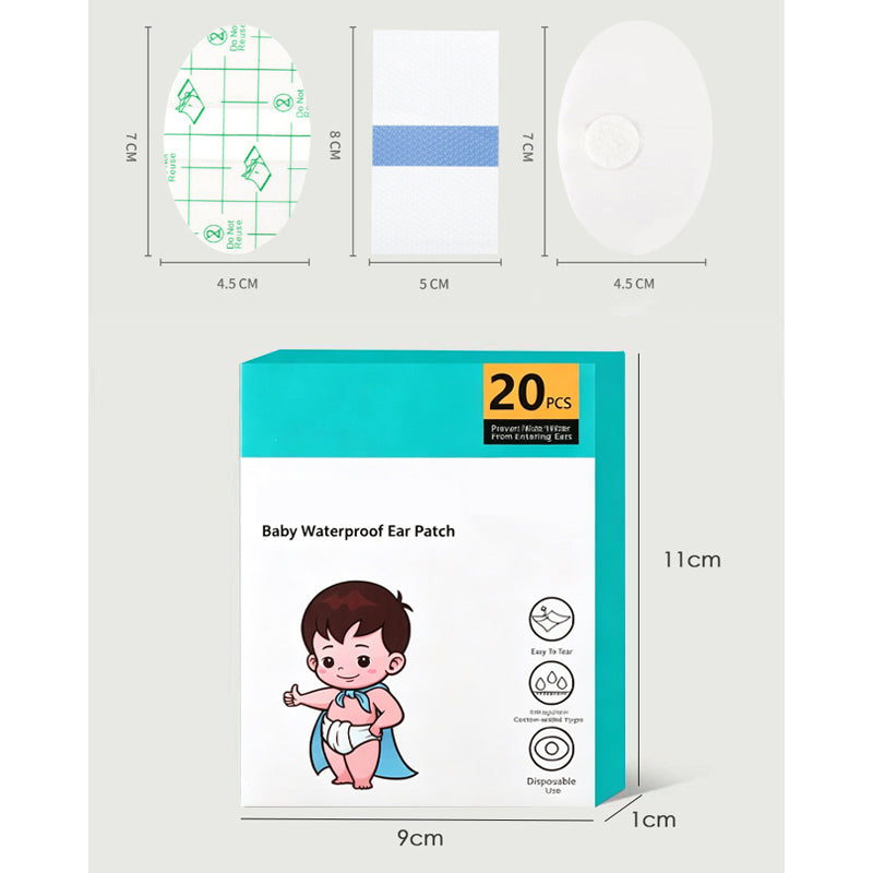 Disposable Waterproof Bath Ear Stickers-20 tablets per package