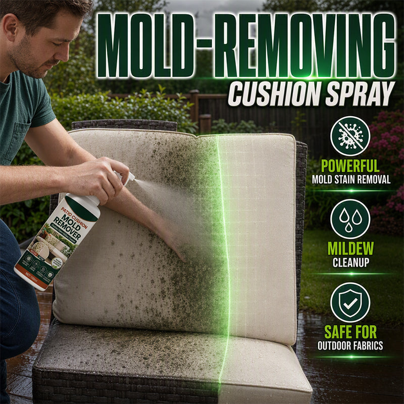 Remove Cushion Mold Instantly! No-Scrub Gentle Patio Fabric Spray