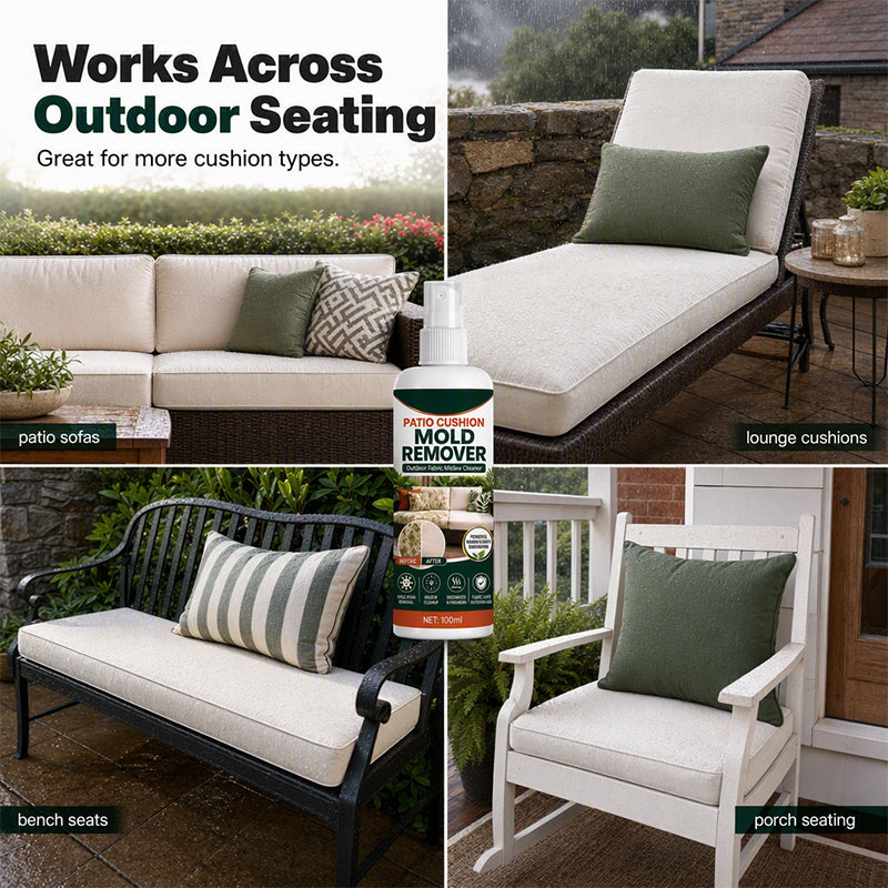 Remove Cushion Mold Instantly! No-Scrub Gentle Patio Fabric Spray