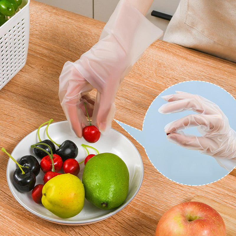 Food Grade Transparent Thickened Disposable Gloves