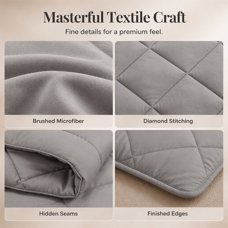 🛏️ Brushed Microfiber Comforter Set: Diamond Quilting, Moisture-Wicking, All-Season, with 2 Pillowcases