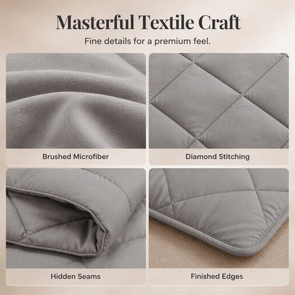 🛏️ Brushed Microfiber Comforter Set: Diamond Quilting, Moisture-Wicking, All-Season, with 2 Pillowcases