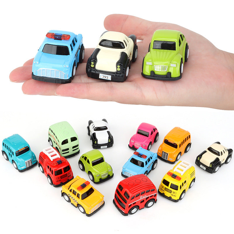 12-Pack Cartoon Mini Toy Car Set