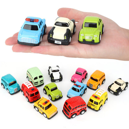 12-Pack Cartoon Mini Toy Car Set